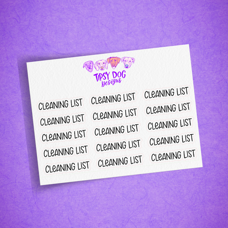 Cleaning List