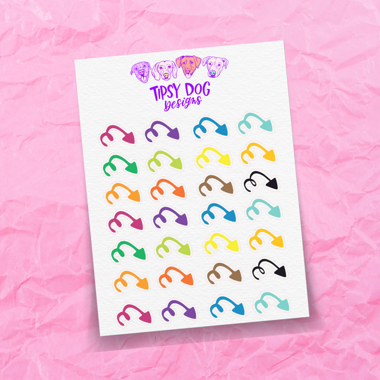 Doodled Rainbow Arrows