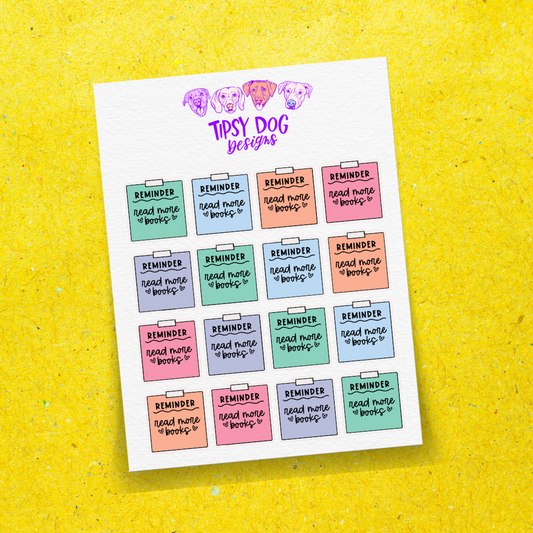 Reminder Post It- Read More Books