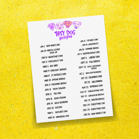 Holiday List 2025