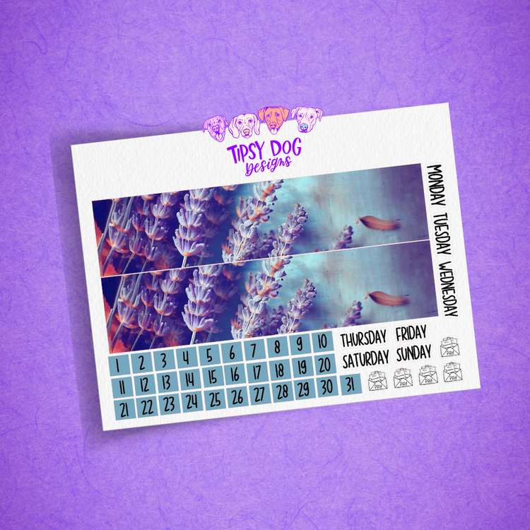 Lavender Fields 7x9 Monthly