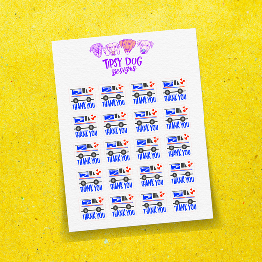 Thank You USPS Stickers for Happy Mail
