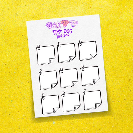 Blank Post It Notes Stickers