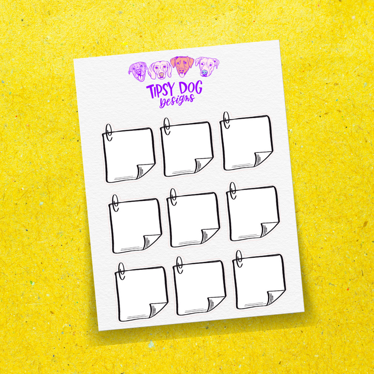 Blank Post It Notes Stickers