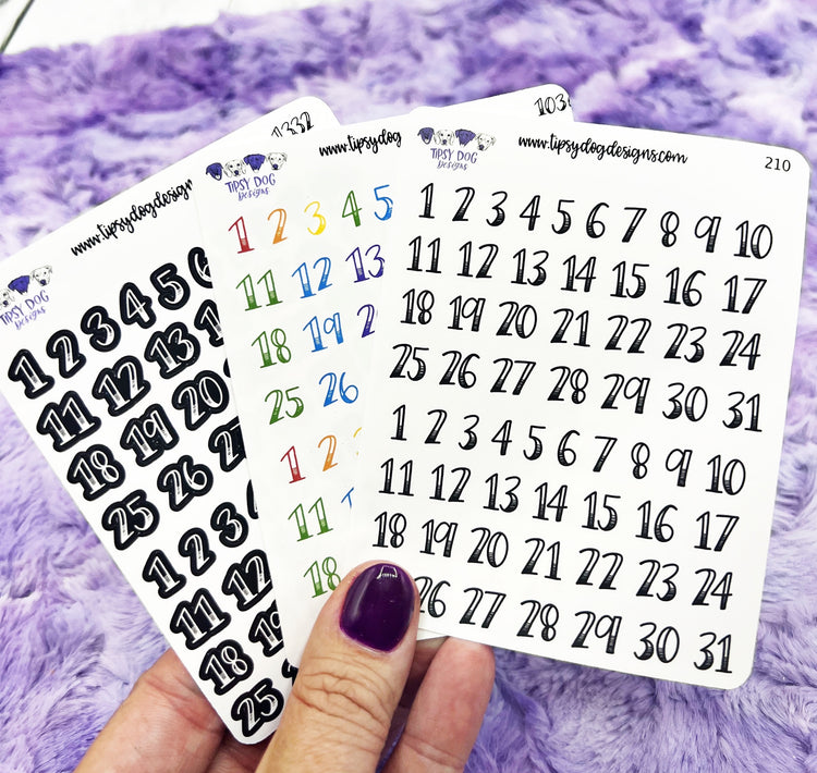 Handlettered Numbers
